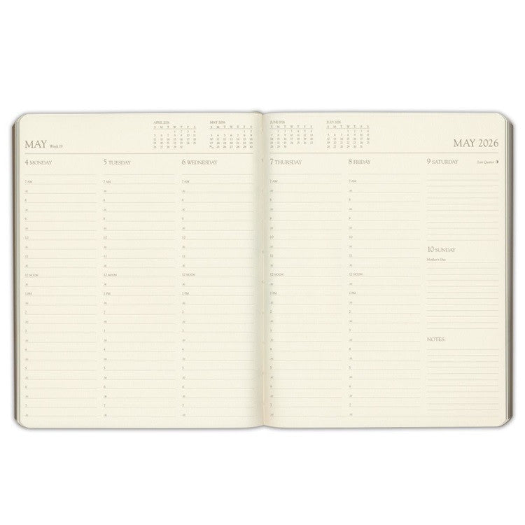 Kalendarz tygodniowy Professional Gallery Leather 2026 | Burgundowy