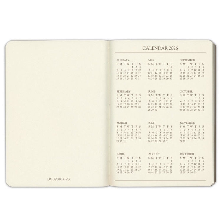 Kalendarz dzienny Gallery Leather 2026 | Zielony