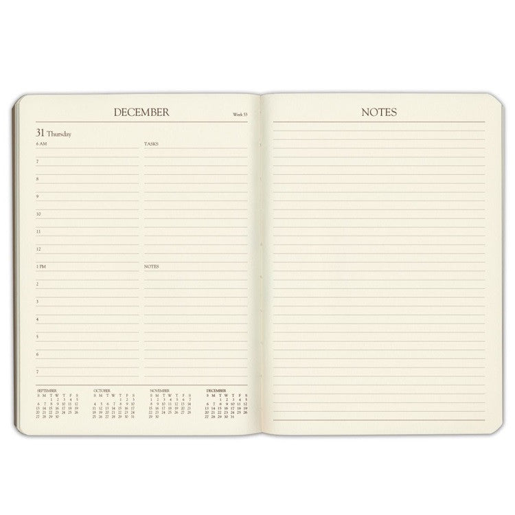 Kalendarz dzienny Gallery Leather 2026 | Zielony