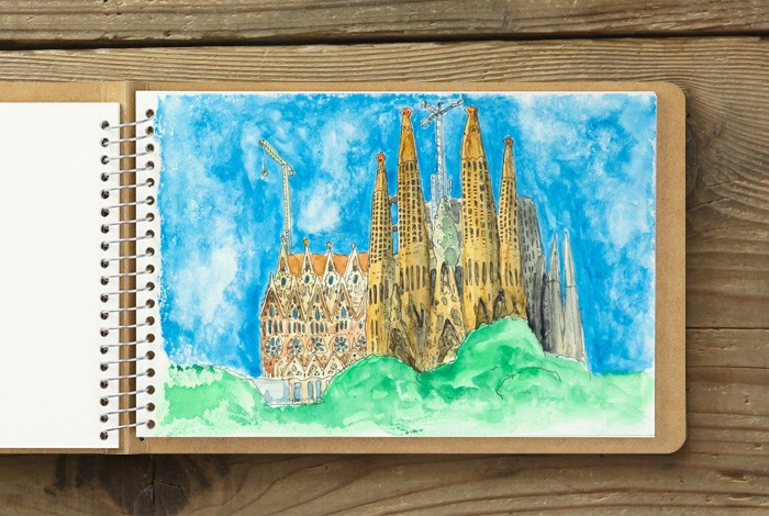 Kołonotatnik TRC Spiral Ring Notebook | Watercolor Paper A5 Slim