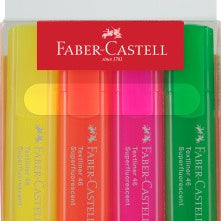 Zakreślacze Faber-Castell Fluo 4 sztuki