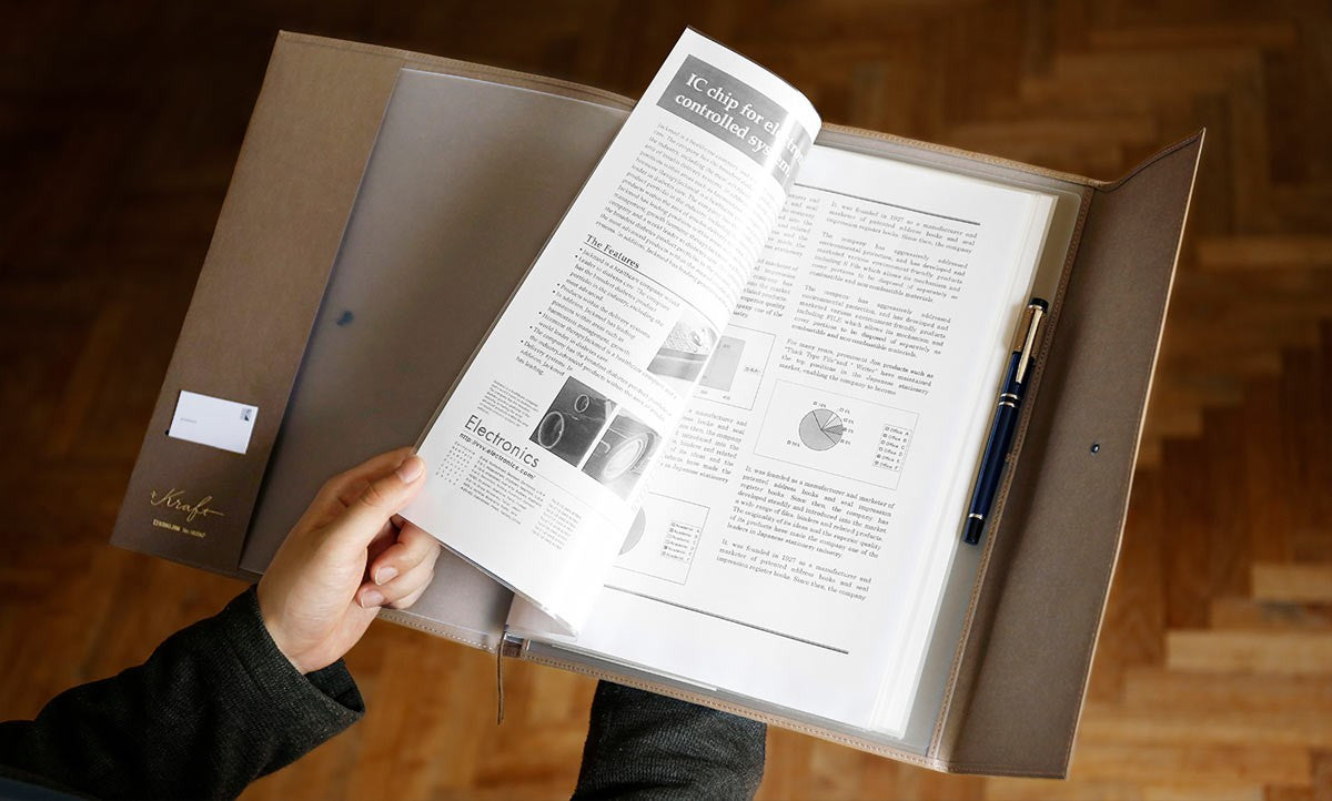 Okładka papierowa B5 King Jim Washable Kraft Paper | Szara