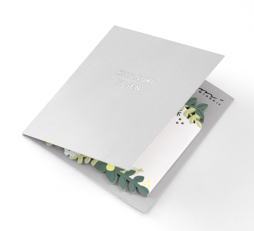 Karteczki samoprzylepne Midori Katanuki Fusen | Liście