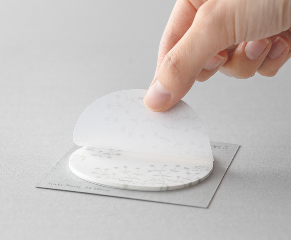 Karteczki samoprzylepne Midori Sakura Fusen Transparentne | Błękitne niebo