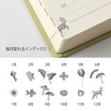 Midori Pamiętnik 5 letni | Płócienny zielony