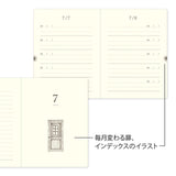 Midori Pamiętnik 5 Letni I Płócienny pomarańczowy