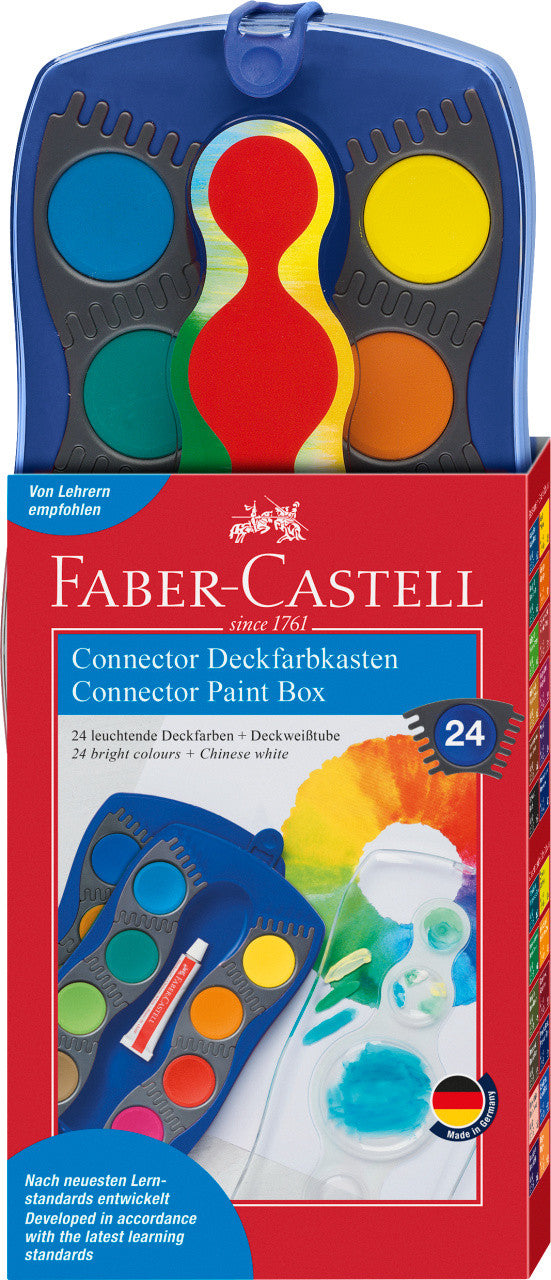 Farby szkolne Connector Faber-Castell | 24 kolory
