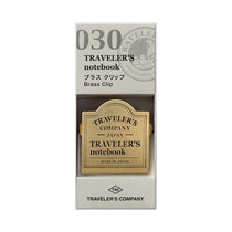 TRC BRASS Traveler's Notebook Clips 030 | Logo