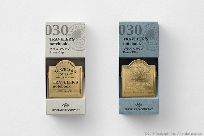 TRC BRASS Traveler's Notebook Clips 030 | Logo