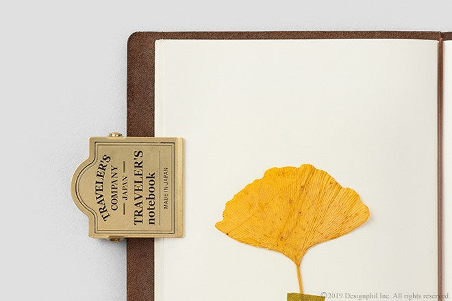 TRC BRASS Traveler's Notebook Clips 030 | Logo