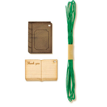 Etykietki prezentowe Midori PCM Wood Tag Card Książka