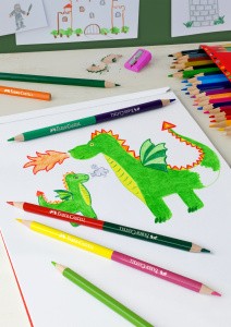 Kredki Faber-Castell Zamek 12+3 sztuk