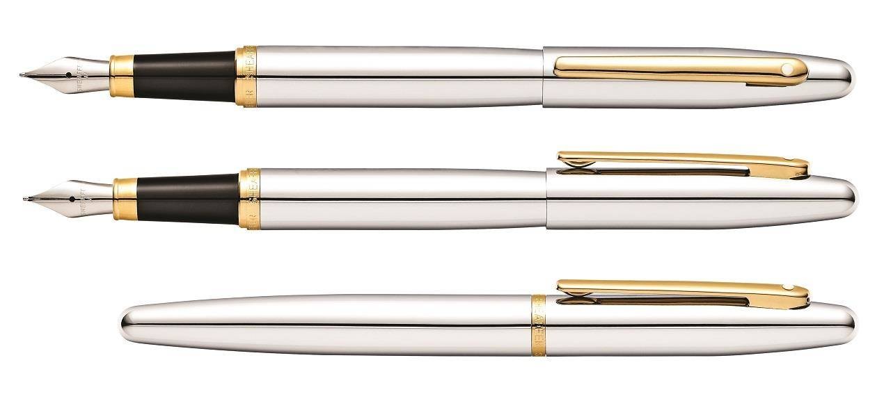 Pióro Wieczne Sheaffer VFM | Chromowany Złoty