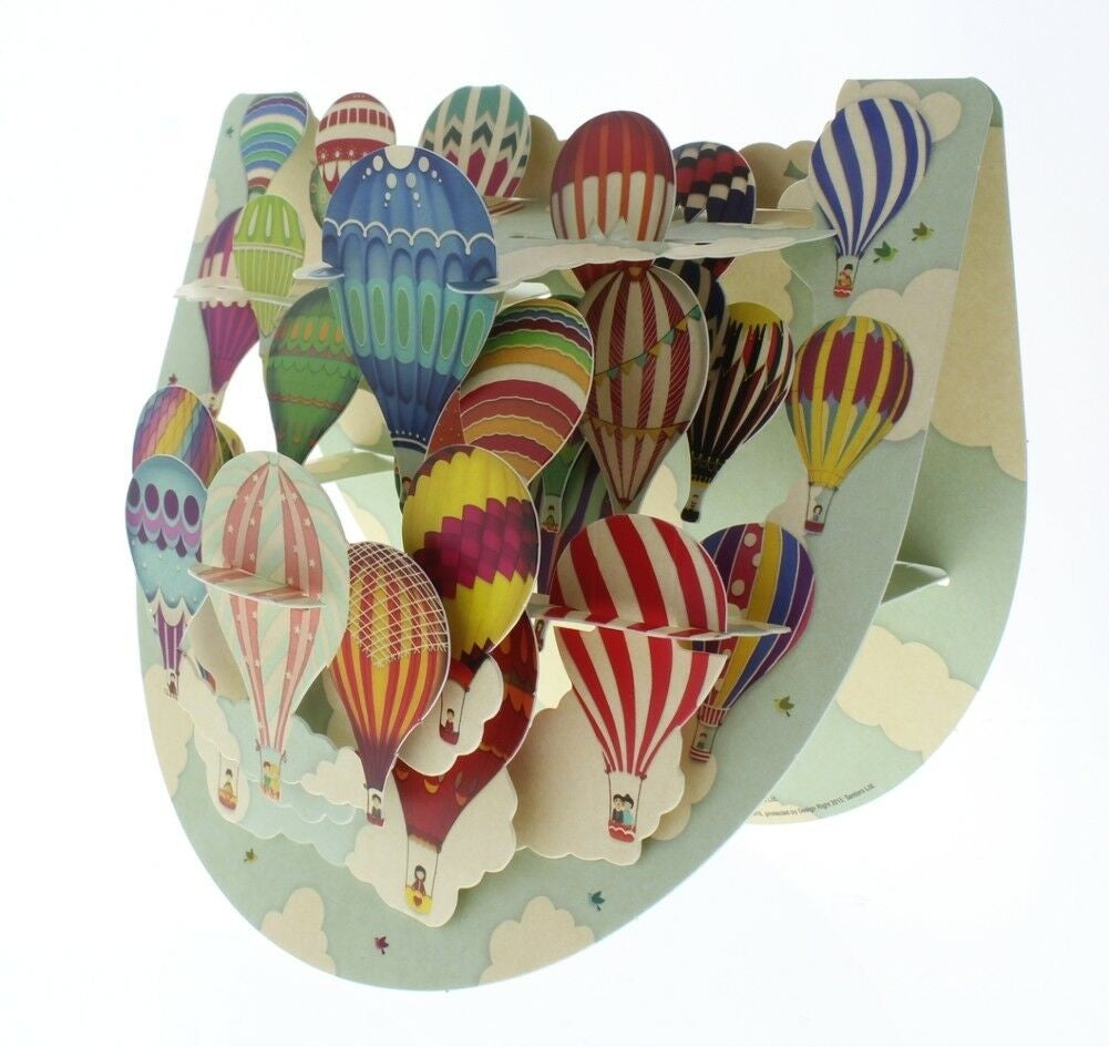 Kartka okolicznościowa Santoro Pop-Up Popnrock | Balony