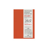 Wkład do Traveler's Noteboook Passport Size 2027 | Miesięczny