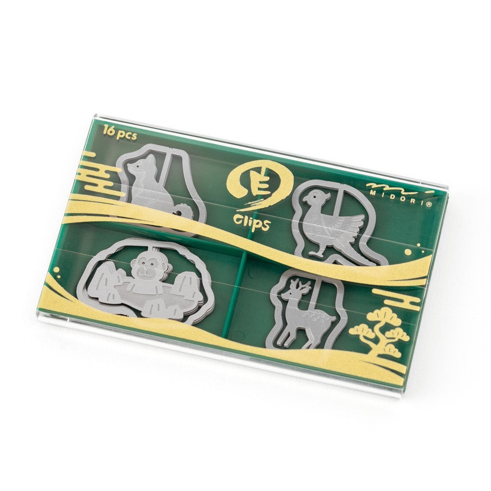 Spinacze do papieru Midori E-Clips Japan Edition | Zwierzęta