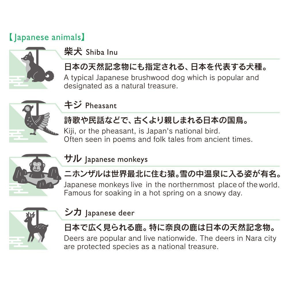 Spinacze do papieru Midori E-Clips Japan Edition | Zwierzęta