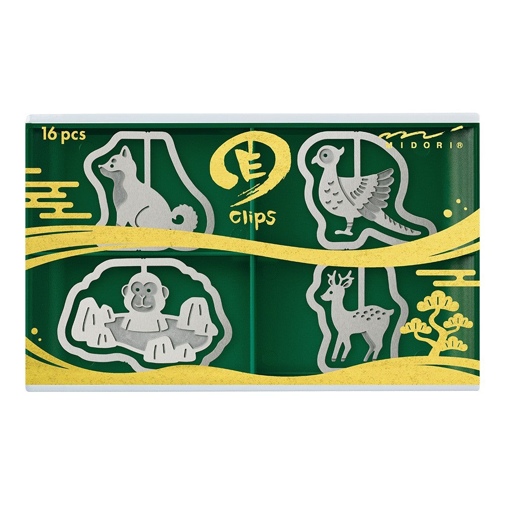 Spinacze do papieru Midori E-Clips Japan Edition | Zwierzęta