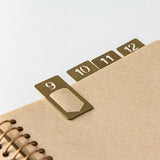 TRC BRASS Zakładki Number Clips