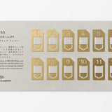 TRC BRASS Zakładki Number Clips