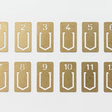 TRC BRASS Zakładki Number Clips