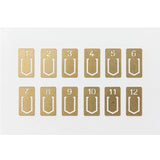 TRC BRASS Zakładki Number Clips