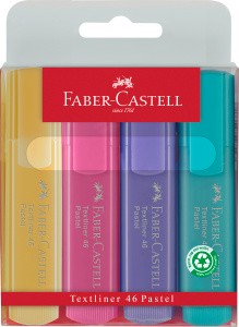 Zakreślacze Faber-Castell Pastel 4 sztuki