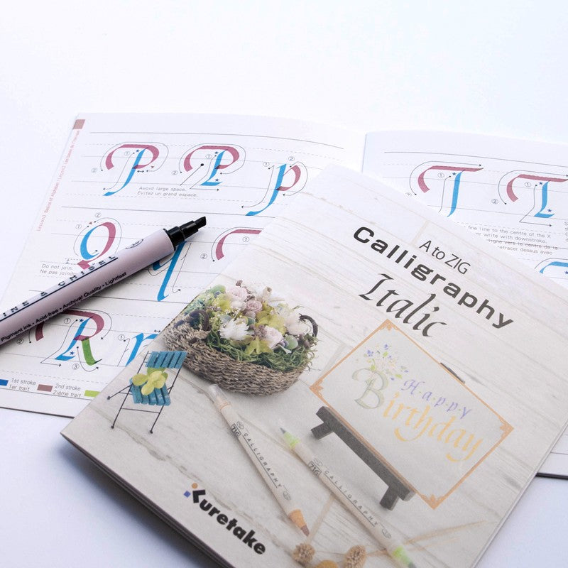 Kuretake książeczka do kaligrafii Zig Calligraphy Italic Book