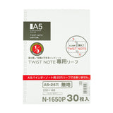 Wkład do segregatora Lihit Lab Twist Note A5 Gładki