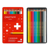 Kredki Caran d'Ache Swisscolor Aquarelle 12 sztuk