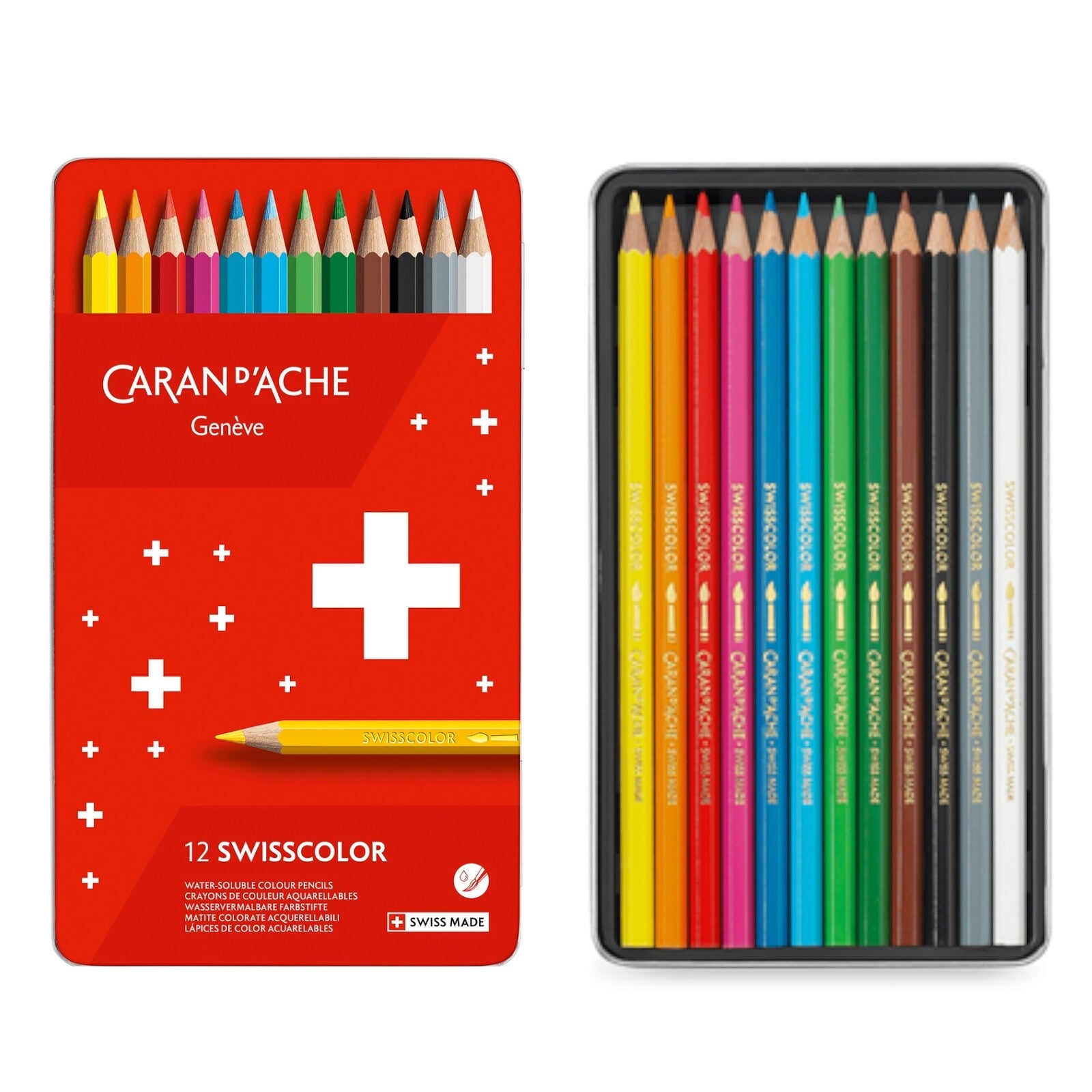 Kredki Caran d'Ache Swisscolor Aquarelle 12 sztuk