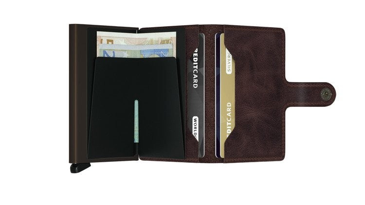 Portfel SECRID Miniwallet Vintage | Czekoladowy