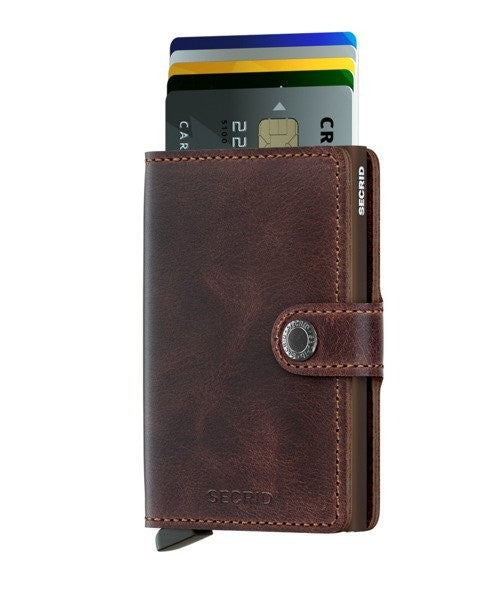 Portfel SECRID Miniwallet Vintage | Czekoladowy