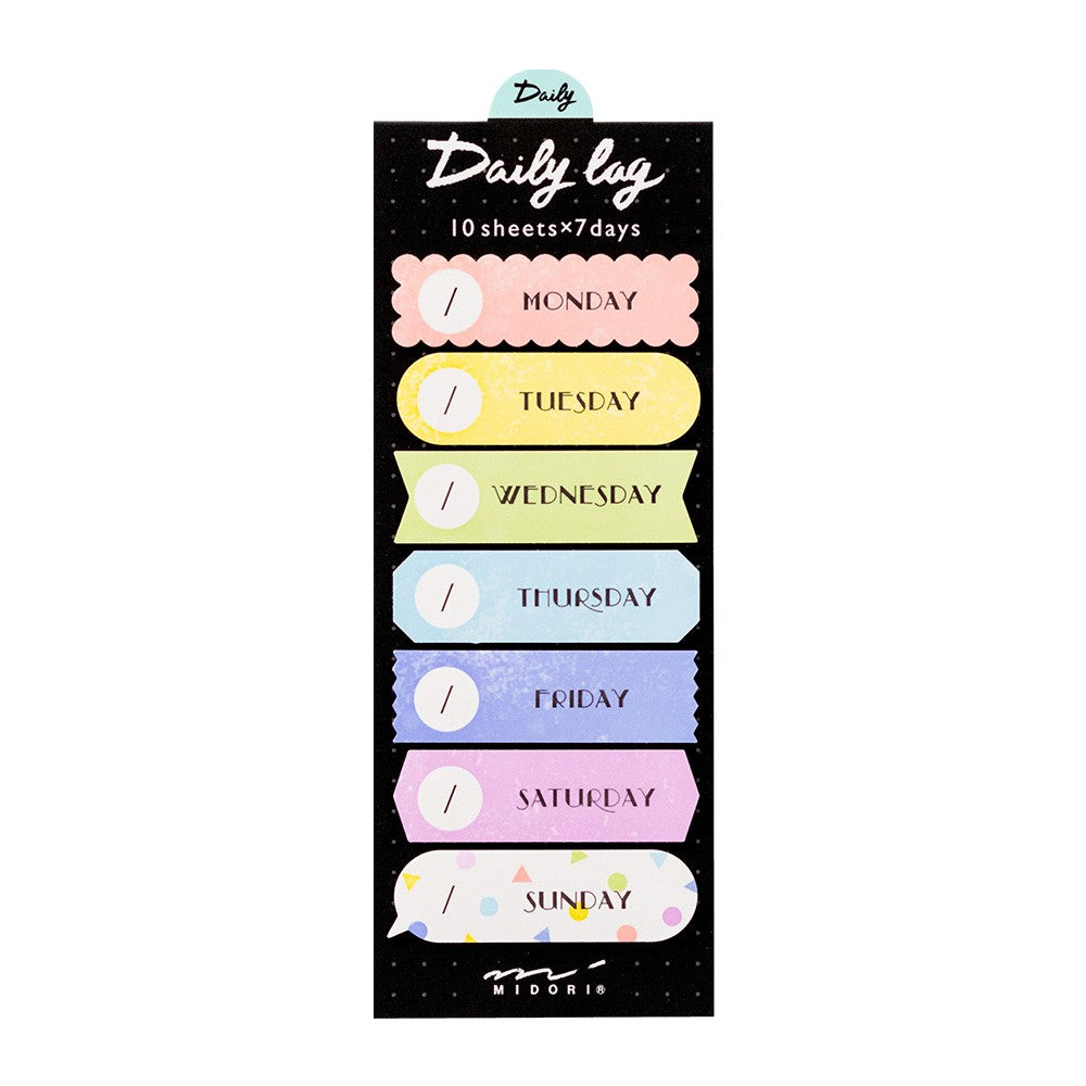 Karteczki Midori Sticky Notes Journal Daily Log Kolorowy