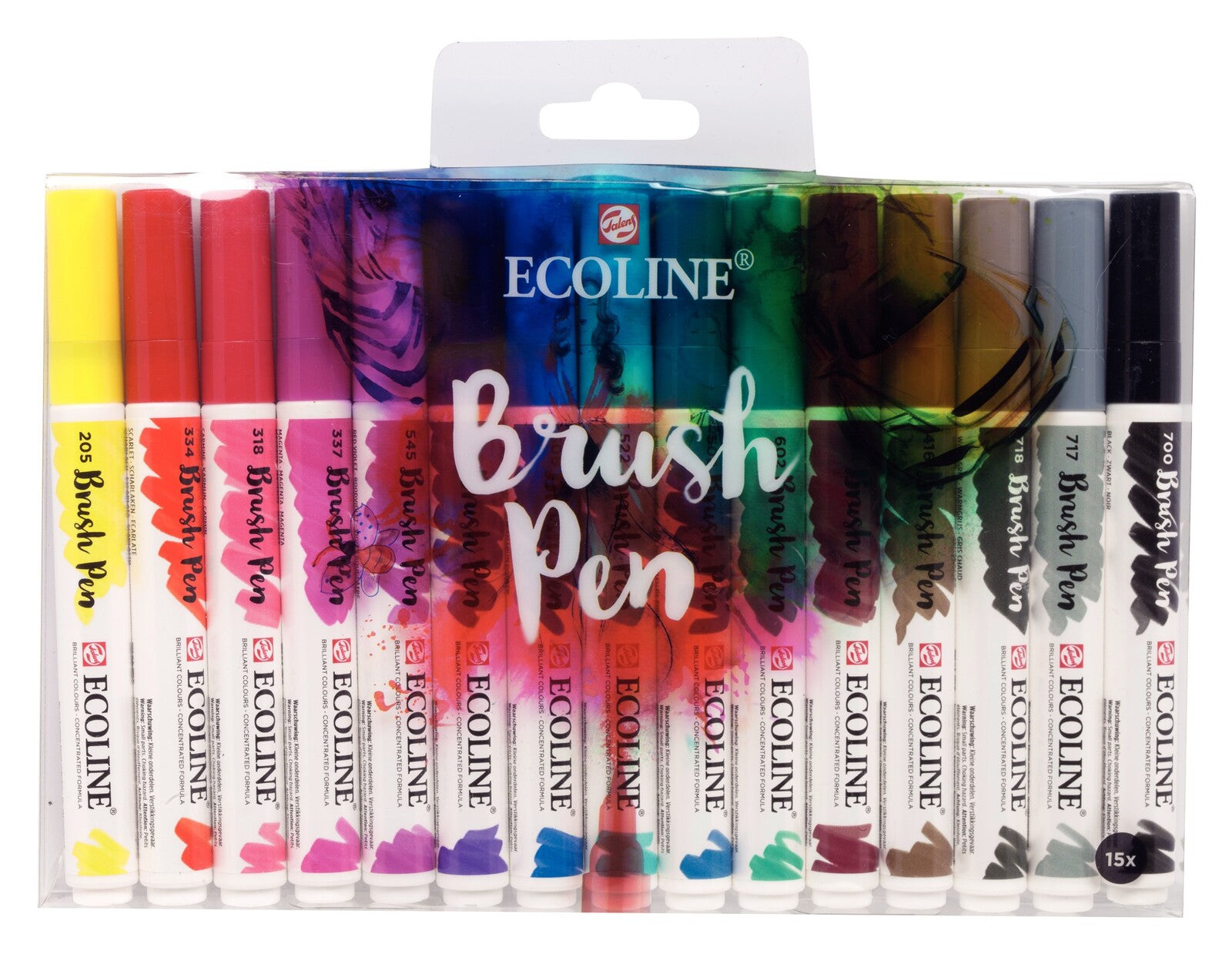 Zestaw brush penów Talens Ecoline 15 sztuk