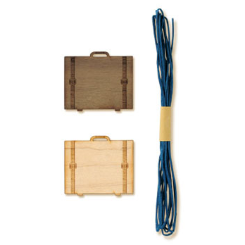 Etykietki prezentowe Midori PCM Wood Tag Card Walizka