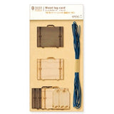 Etykietki prezentowe Midori PCM Wood Tag Card Walizka