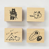 Yamanoha Chonaikai wooden stamp set | Camp