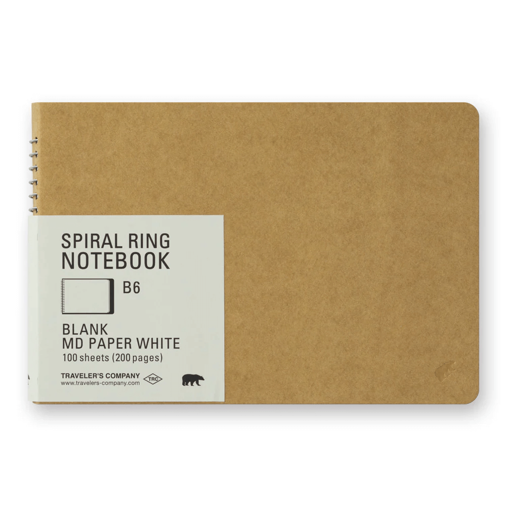 Kołonotatnik TRC Spiral Ring Notebook | MD White B6