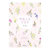 Notes Midori To Do Memo Pad | Kwiaty