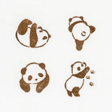 Zestaw pieczątek drewnianych | Panda