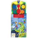 Peintures scolaires Connector Faber-Castell 12 couleurs | Dinosaures