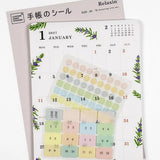 2027 Monthly Calendar Stickers | A5
