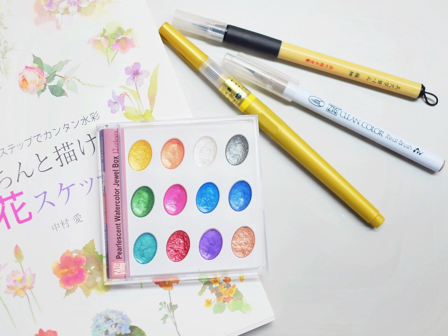 Farby akwarelowe Kuretake Zig Pearlescent Watercolor Jewel Box