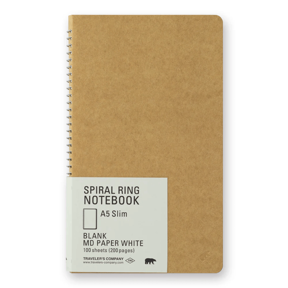 Kołonotatnik TRC Spiral Ring Notebook | MD White A5 Slim