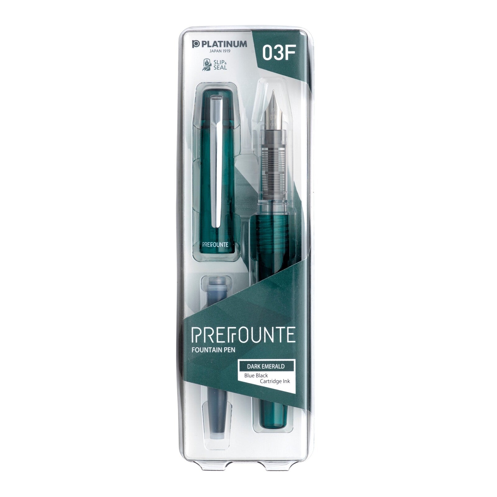 Pióro wieczne Platinum Prefounte Dark Emerald