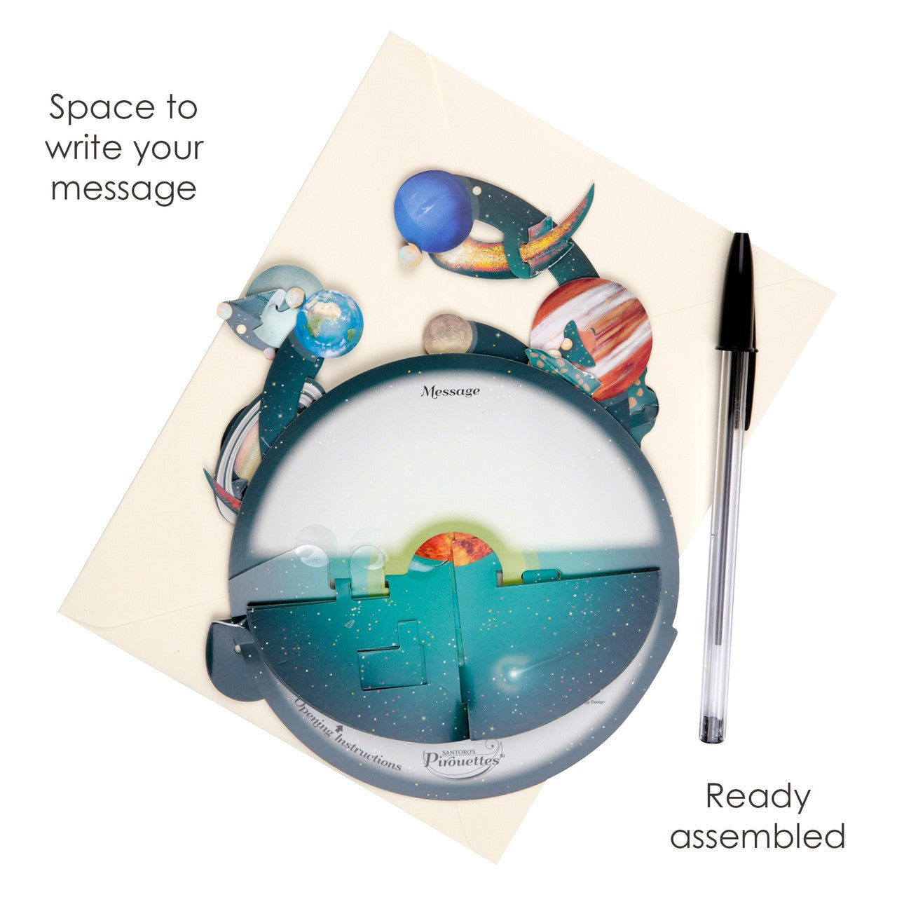 Kartka okolicznościowa Santoro Pirouettes | Układ Słoneczny