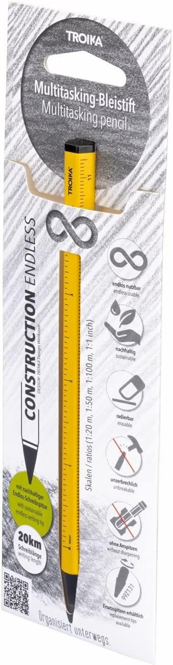 Ołówek wielozadaniowy Troika Construction Endless | Żółty