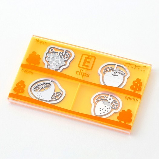 Spinacze do papieru Midori E-Clips | Owoce