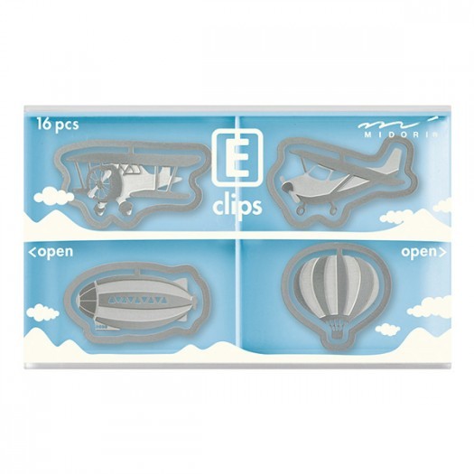 Spinacze do papieru Midori E-Clips | Pojazdy powietrzne